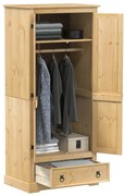 4002768 vidaXL Гардероб "Corona" 76x50x170 см бор масив