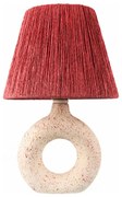Настолна лампа 1xE27/40W/230V бял/червен