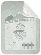 KIKKA BOO Меко зимно одеяло с шерпа 110/140 см. SLEEPY SHEEP ЗЕЛЕН