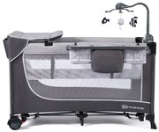 KinderKraft - Бебешка кошара с аксесоари KinderKraft LEODY 2022 FULL, Сива