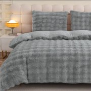 Изключително топло плюшено спално бельо - сиво 3 časti: 1ks 160x200 + 2ks 70x80