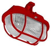 Екстериорна лампа за таван OVAL 1xE27/60W/230V IP44 червен