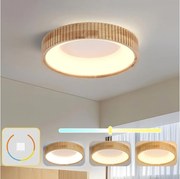 Brilagi - LED таванно осветително тяло FALCON WOOD MODERN LED/30W/230V Ø 45 см дърво
