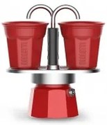 Bialetti - Сет кафеварка Bialetti Mini "R"за 2 кафета и 2 бр. чаши, червен