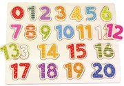 Lelin Toys - Дървен пъзел - Числата от 1 до 20