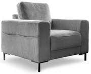 Сиво кресло от рипсено кадифе Lofty Lilly – Miuform