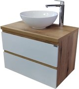 Шкаф долен Бергамо 70, бял и 34033 с мивка TWB039