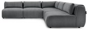 Сив ъглов диван (променлив) Jeanne - Bobochic Paris