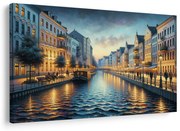 Картина на платно – Романтичен град край вода