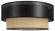 Плафон BORHO 1xE27/60W/230V Ø 40 см черен/джут