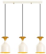 Подвесен полилей SIVANI на кабел 3xE27/40W/230V бял/меден