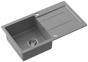 Samona - Кухненска мивка SAMONA 77x44 cm гранит/сива