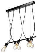 Висящ полилей TARO 5xE27/60W/230V черен