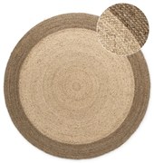 Двустранен ръчно изработен ютен кръгъл килим сиво-бежов ø 120 cm Jutta Greige – Hanse Home