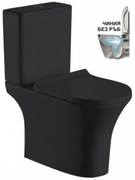 Моноблок ICC 7937MB, седалка и капак, порцелан, черен мат, 83x65x37.5см