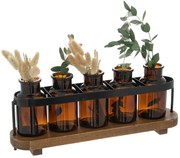 Комплект от 5 стъклени вази atmosphera Le Café Bordelais, H.34см