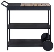 Маса за сервиране на колелца с акациев плот 40x80 cm Miro - Wenko