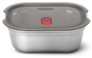Кутия за храна Black+Blum Meal Prep FBSS-BX-S017, 600 ml, Правоъгълна, Подходяща за фурна, Без BPA, Неръждаема стомана, Сив/Червен