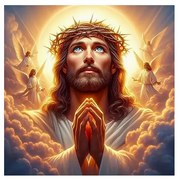 Диамантен гоблен Hobby, Молещият се Исус с ангели,Многоцветен