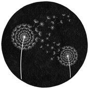 Черен кръгъл килим подходящ за пране и за прахосмукачки роботи ø 120 cm Comfort – Mila Home