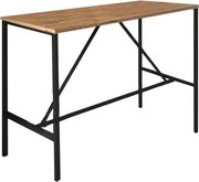 Crego TopMebel метална - меламинова бар маса в цвят бор/дъб 100x45x89cm.