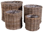 Кашпи от плетеница в комплект от 4 бр. ø 40 cm Bogor – House Nordic