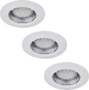 Rabalux 1046 - КОМПЛЕКТ 3x LED вградени таванни осветителни тела LITE 3xGU10-LED/3W/230V
