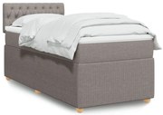 3289678 vidaXL Боксспринг легло с матрак, таупе, 100x200 см, плат