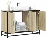 849270 vidaXL Шкаф за мивка за баня, дъб сонома, 90x33x60 см, инженерно дърво