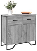 848547 vidaXL Сайдборд, сив сонома, 79,5x35,5x74,5 см, инженерно дърво