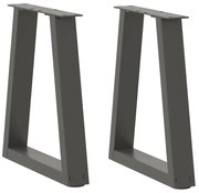 4012546 vidaXL Крака за масичка за кафе, V-образна, 2 бр., антрацит, 38 x (42-43,3) см, стомана