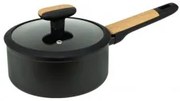 Horecano - Алуминиева касерола с незалепващо покритие и капак ф18x8,2см BLACK AND WOOD HOME-(DFS-SC16-18)