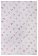 Розово-бял детски килим 160x235 cm Hearts - Hanse Home