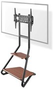 Nedis TVSM6200BK - Подова стойка за TV 37-75" черно/кафява