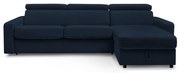 Тъмносин разтегателен ъглов диван (променлив) Monaco – Bobochic Paris