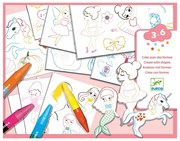 Djeco - Създай с шаблони Момичета DJ08996