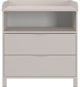 Кремав детски скрин с маса за преповиване 89x102x77 cm Alkmaar – Germania