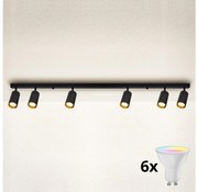Brilagi - LED димируемо точково осветително тяло SELE 6xGU10/6,5W/230V черно/златисто