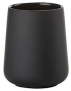 Черна порцеланова чаша за четки за зъби Nova One - Zone