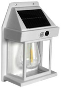 LED соларен стенен фенер с сензор LANTER LED/1W/3,7V IP44 бял