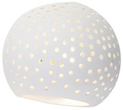 Модерна стенна лампа Бяла мазилка Сфера със светлинен ефект - Blur