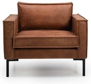 Кафяв фотьойл от изкуствена кожа Rate - Scandic