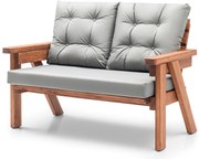 Градински двуместен диван Abant, цвят Сив Орех