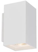 Модерен стенен аплик бял квадратен 2-светлина - Sandy