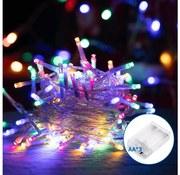 Aigostar - LED коледен гирлянд 100 LED, 3xAA, 10,3 м, мултицветен