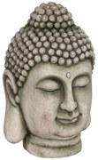 Декоративна статуя atmosphera Buddha Head, Магнезий, Сив, 60 cm