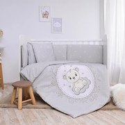 LORELLI Classic Сет от 7 части за легло 60/120 см. SMILE СИВО МЕЧЕ