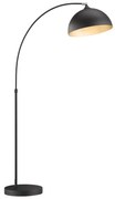Черна подова лампа с метален абажур (височина 200 cm) Leitung – Fischer &amp; Honsel