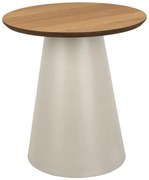 Кръгла масичка за кафе с дъбов плот в кремав и в естествен цвят ø 45 cm Soli – Actona