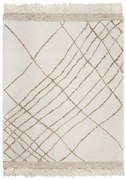 Кремав ръчно изработен килим със смес от вълна 160x230 cm Astera Linear – Flair Rugs